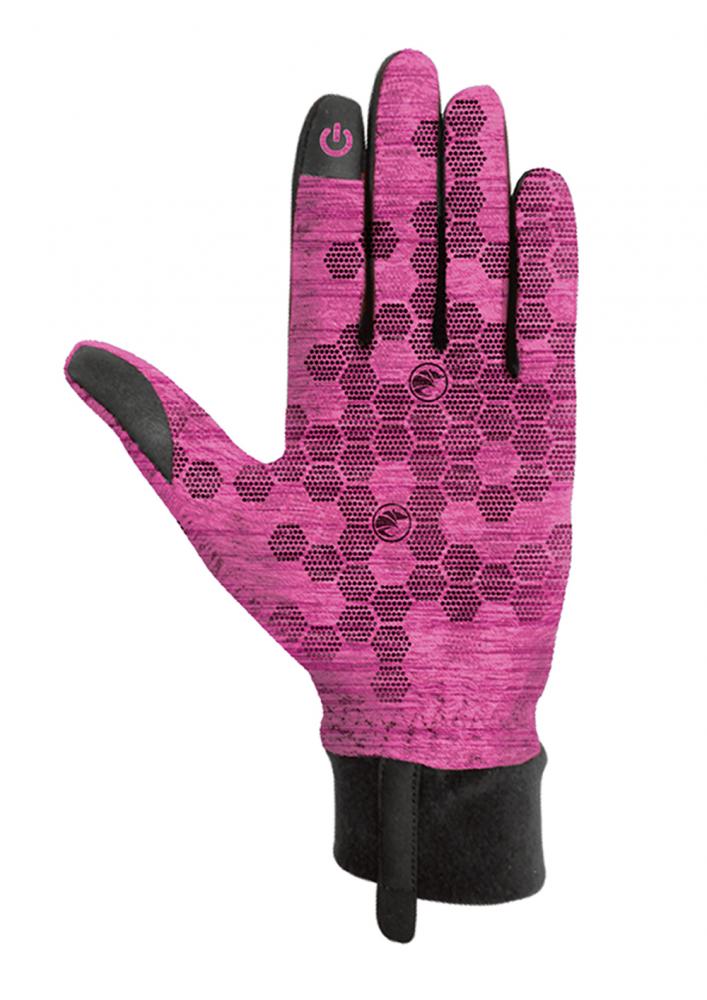 CHIBA Allround Light - Radhandschuhe Polartec-Fleece pink, Touchfinger, Gr. S