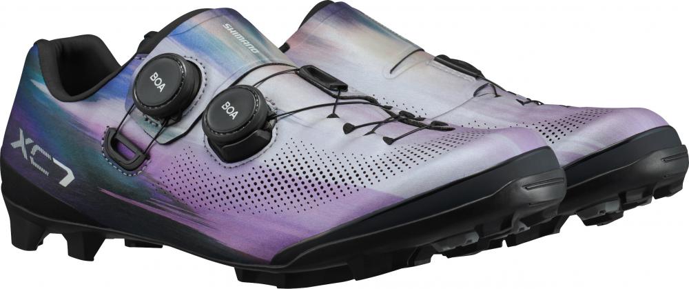 SHIMANO Fahrradschuhe XC703 Herren/Damen MTB SPD Größe 41 breit Lila