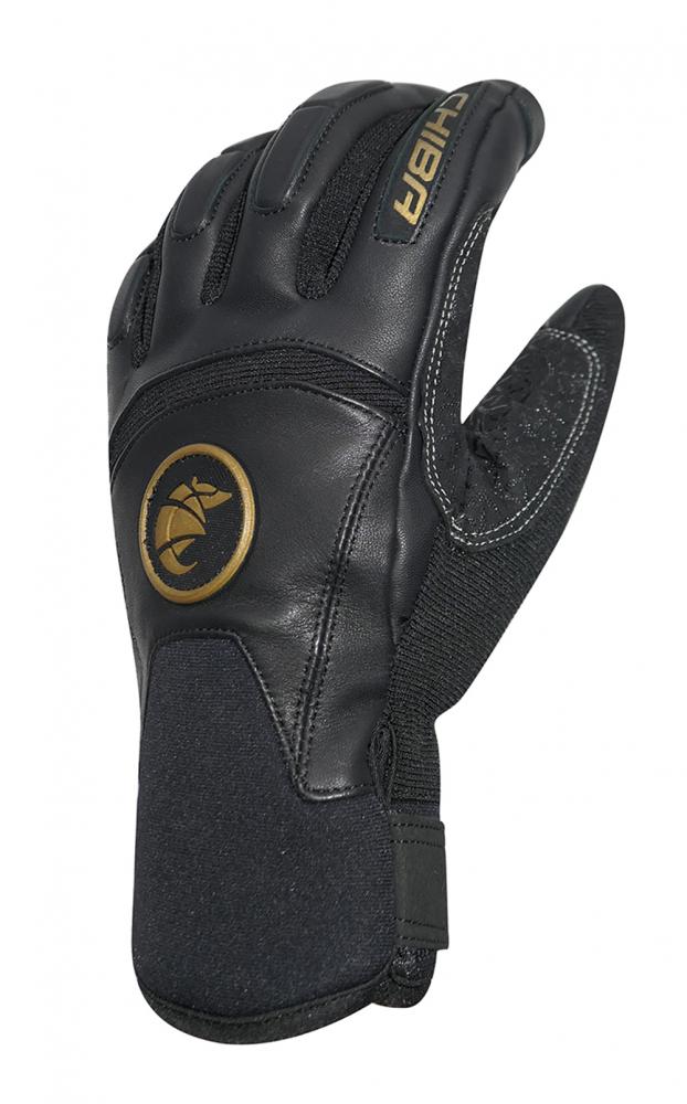 CHIBA Armor Glove - wasserdichter Winter-Radhandschuh mit Knöchelschutz, Größe 8,5, sz/gold