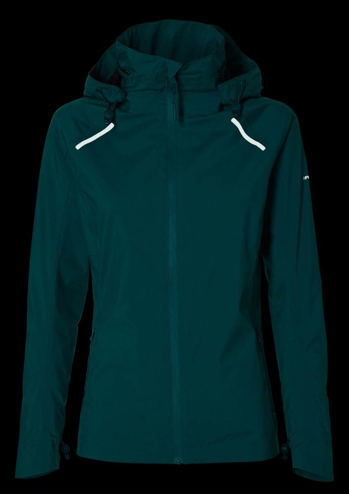 Basil Skane Damen Regenjacke teal green XS, wasserdicht, atmungsaktiv, reflektierend, taillierter Schnitt, helmtauglich.