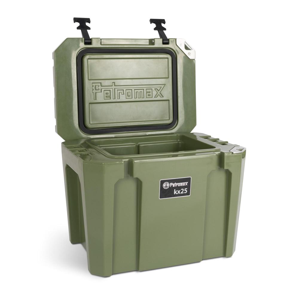 Petromax Kühlbox kx25 Oliv 25L  Robuste Passivkühlbox für Camping & Outdoor, hält Eis bis zu 12 Tage gekühlt, strapazierfähig, bruchsicher, optimal für Abenteuer & Angeln