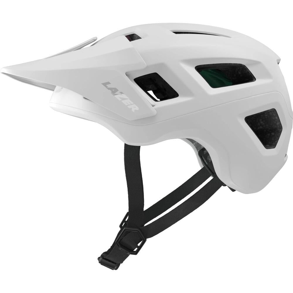 LAZER Helm Coyote KinetiCore MTB Matte Full White (S) - sicherer Trail-Helm mit Top-Belüftung