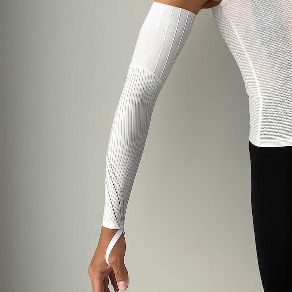 VeloToze Armlinge Aero S/M Weiß - aerodynamische Performance & UV-Schutz