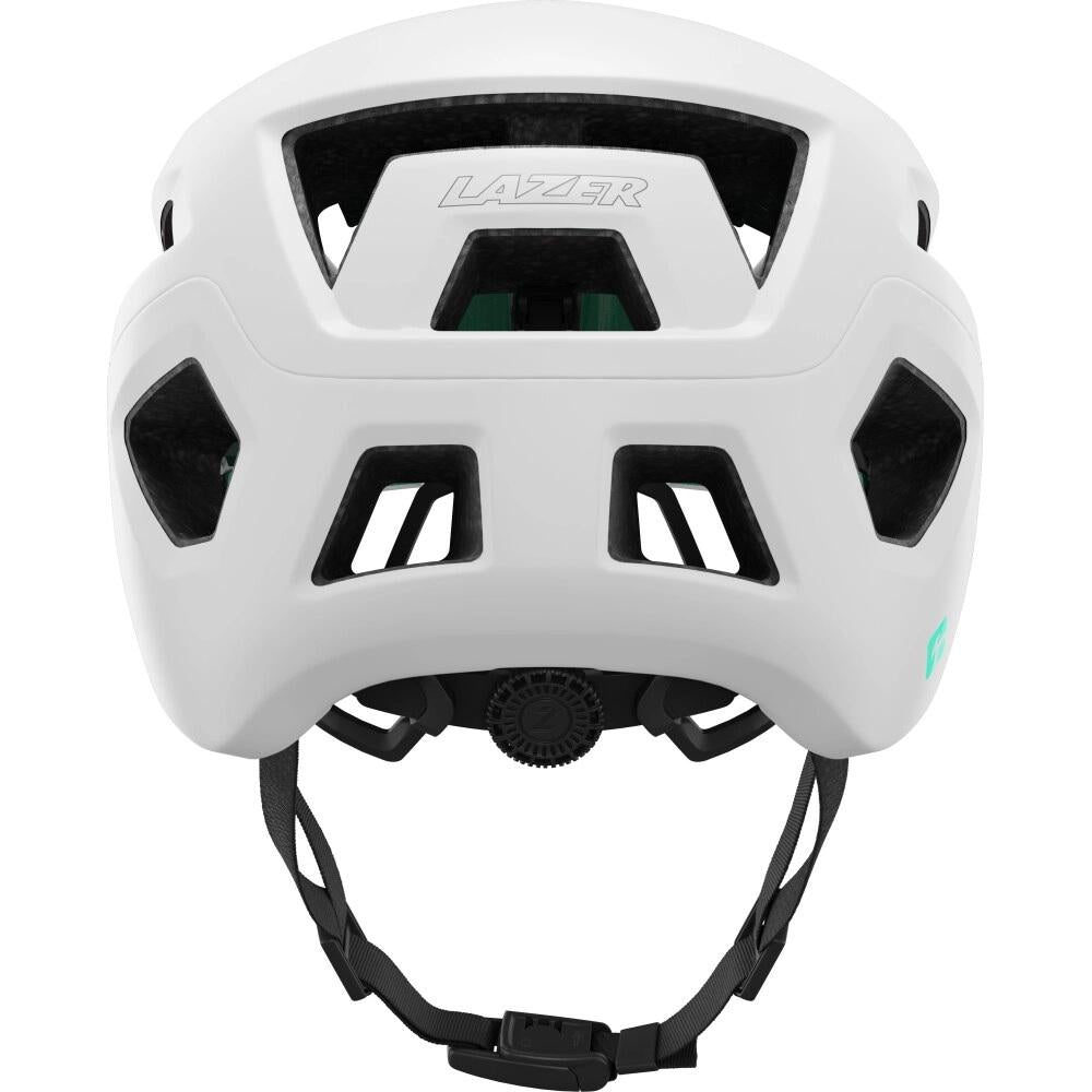 LAZER Helm Coyote KinetiCore MTB Matte Full White (S) - sicherer Trail-Helm mit Top-Belüftung