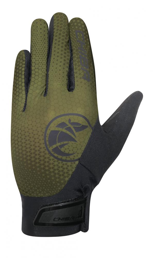 CHIBA BioXCell Touring - Radhandschuhe M olive mit Gelpolster & Touchfinger
