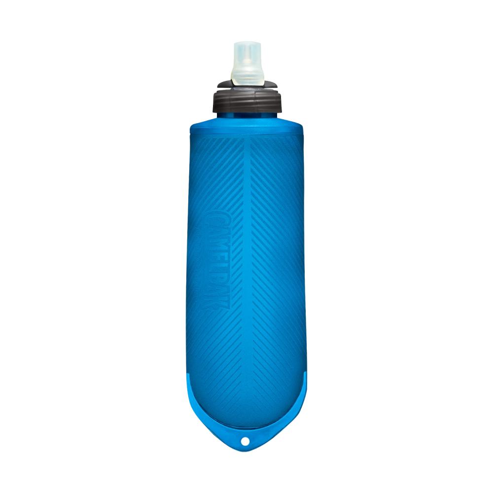 CamelBak Quick Stow Flask 620 ml - faltbare Soft-Flasche, Big-Bite-Ventil, Hydroguard antibakteriell, spülmaschinenfest, BPA-frei, Blue
