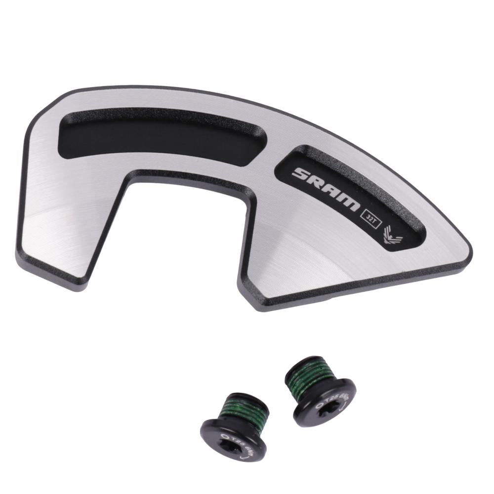SRAM Bashguard XX 36T Kettenschutz für MTB. Robuster, silber-schwarzer Kettenblattschutz mit Schrauben für harte Einsätze.