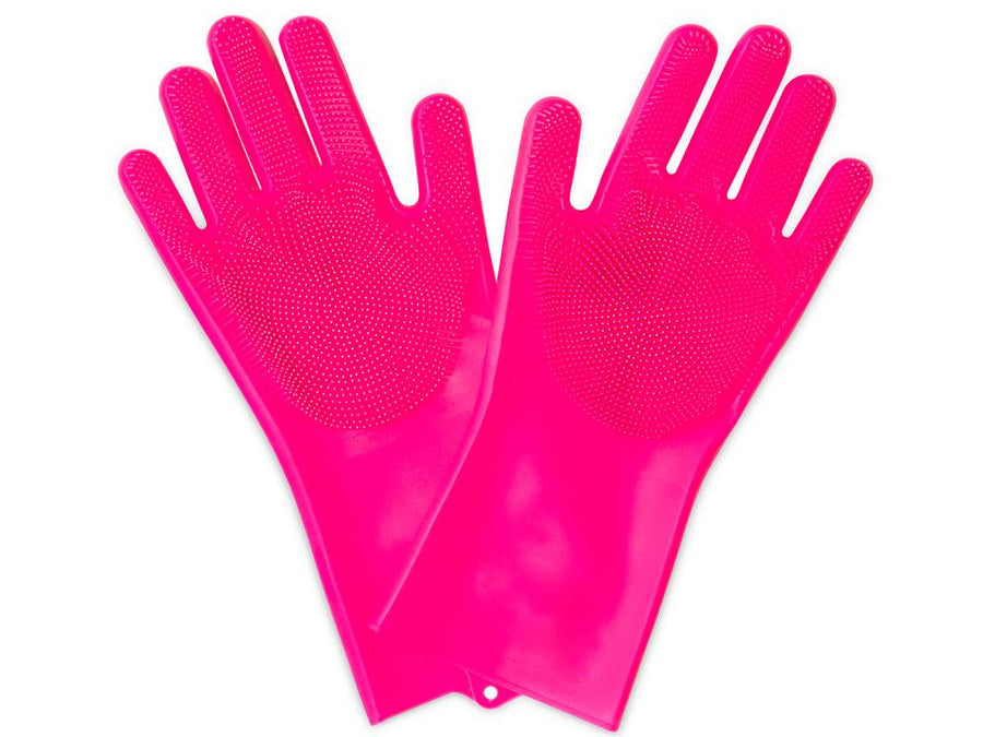 Muc Off Deep Scrubber Gloves XL Pink - Silikon-Reinigungshandschuhe für Fahrräder