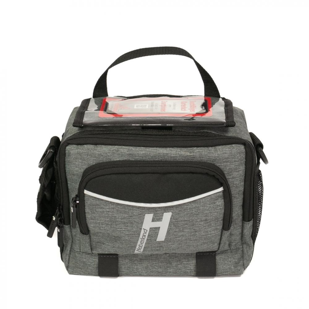 Haberland Lenkertasche 6l Bottle grau - robuste E-Bike-Lenkerbag mit KLICKfix