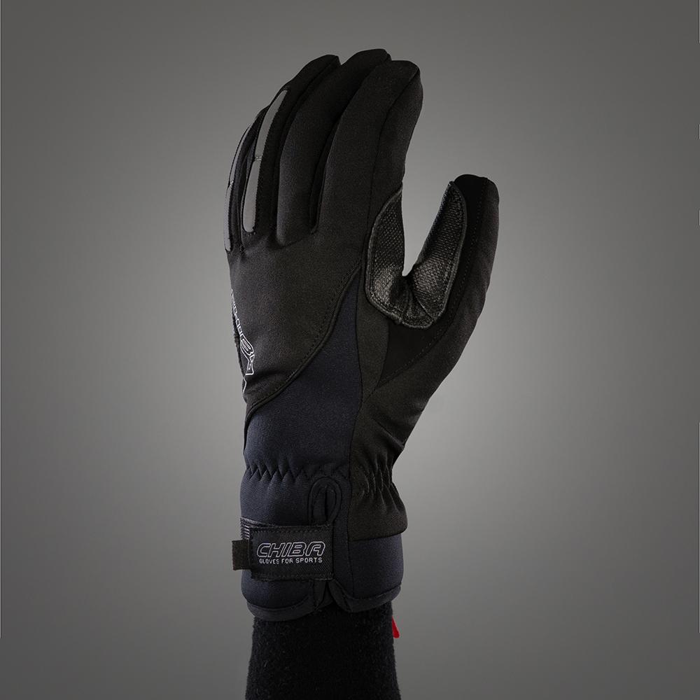CHIBA Warm Winter - wasserdichte Winter-Radhandschuhe schwarz XL mit Gelpolsterung