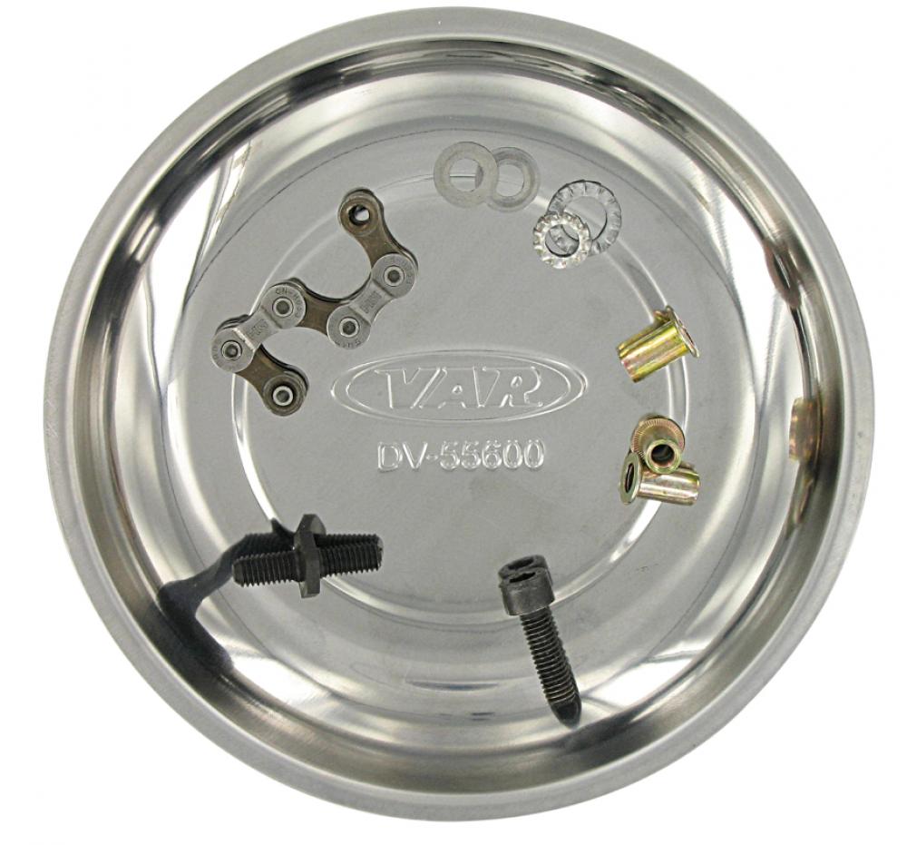 VAR Werkzeugablage DV-55600 15 cm - magnetische Kleinteileschale aus Edelstahl