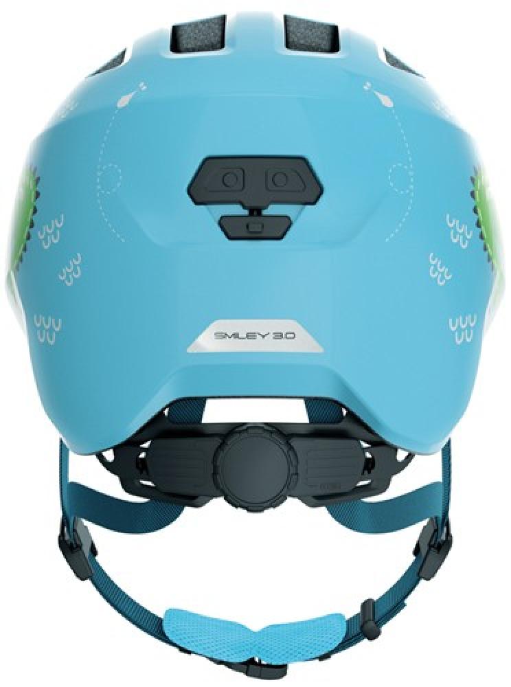 Abus Smiley 3.0 Fahrradhelm - Blue Croco - Größe M (50-55 cm) - Perfekter Schutz für Kinder mit stoßabsorbierender EPS-Struktur, kindgerechtem Design und optimaler Belüftung