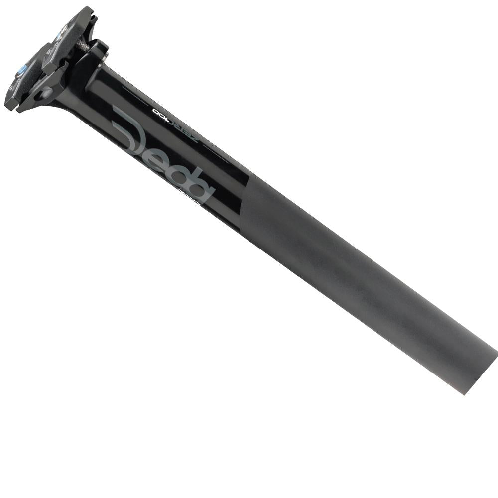 Deda Zero 100 Dritto Sattelstütze Ø 27,2 mm BOB 350mm, schwarz mit Deda-Logo.