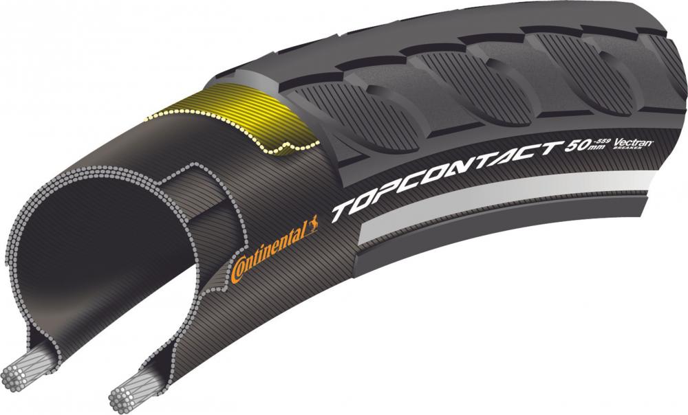 Continental Reifen Conti TopContact II faltbar 26x2.0 Zoll 50-559 schwarz Reflex E-50