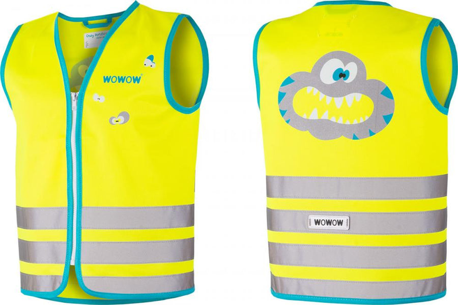 Wowow Sicherheitsweste Crazy Monster Jacket für Kinder Größe S gelb