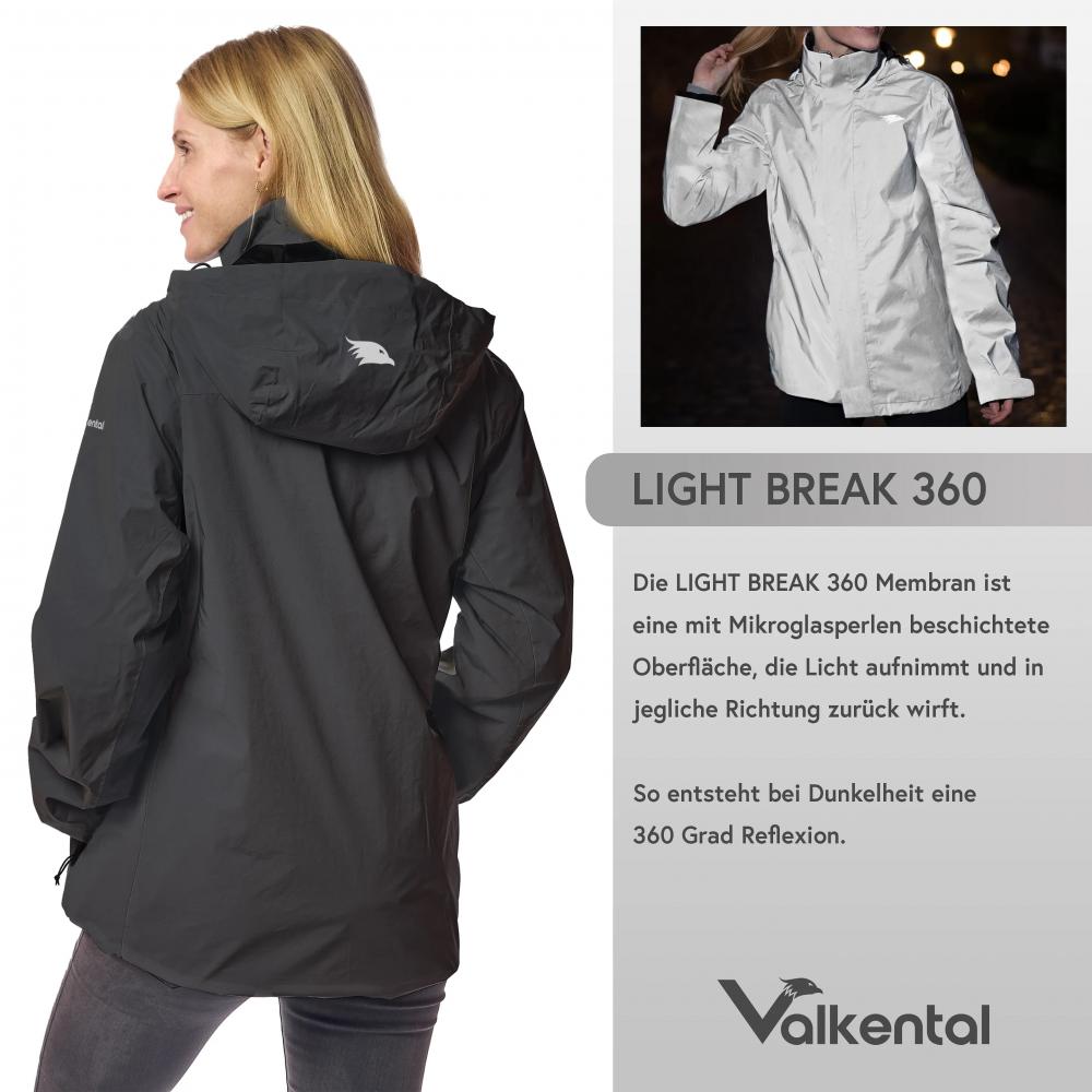 Valkental Damenjacke 3in1 Smart Jacket wasserdichte Jacke mit Fleece Zipp-In XL schwarz