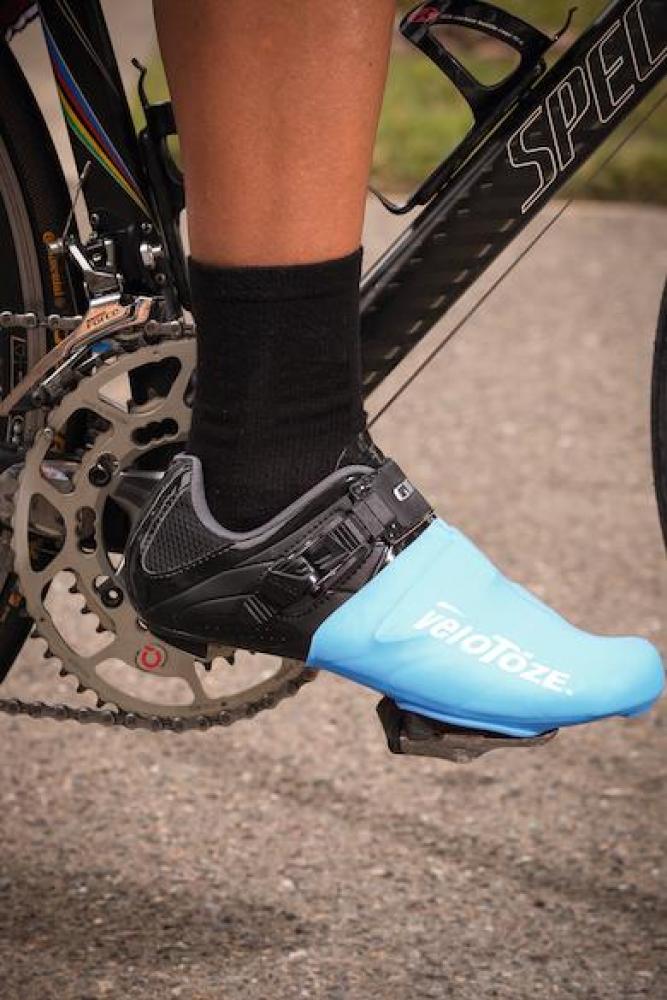 VeloToze Überschuh Toe unisize blau - wasserdichter Zehenschutz für Radschuhe