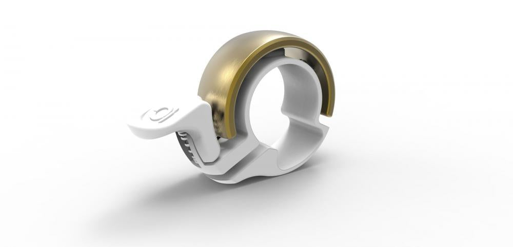 Knog Fahrradklingel Oi Classic klein 22.2mm weiß messing