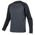 Endura SingleTrack Fleece Langarmtrikot, Schwarz, S - atmungsaktives Mountainbike-Fleece mit Netzeinsatz & Rücken-Reißverschlusstasche