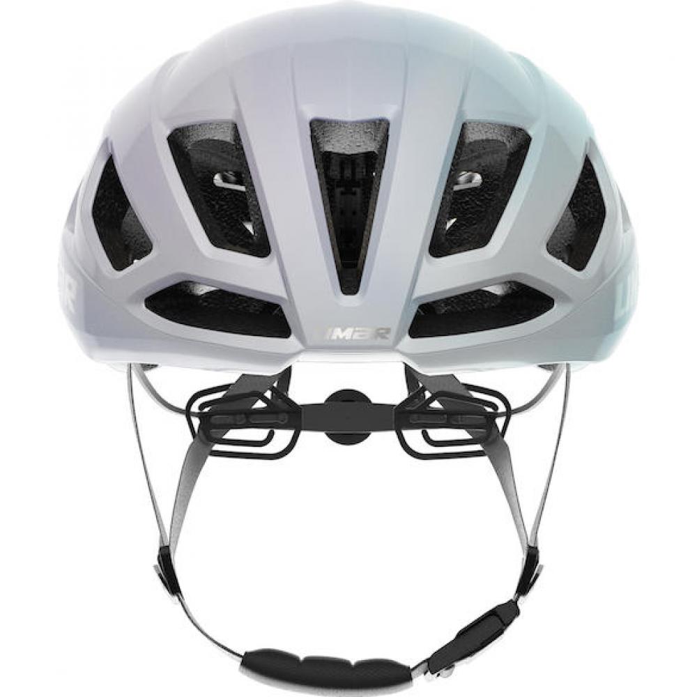 Limar Air Atlas W&B Opal White Silver M Weiß/Silber - aerodynamischer Rennradhelm