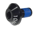 Schwarze Aluminium E-Bike Schraube für Pulleywheel/Kettenumlenkrolle mit 10Nm Drehmomentangabe und blauer Schraubensicherung.