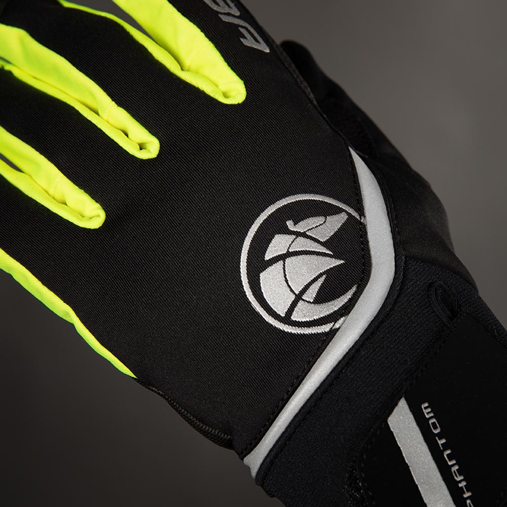 CHIBA Phantom - Radhandschuhe XS schwarz/neongelb, winddicht & touchfähig