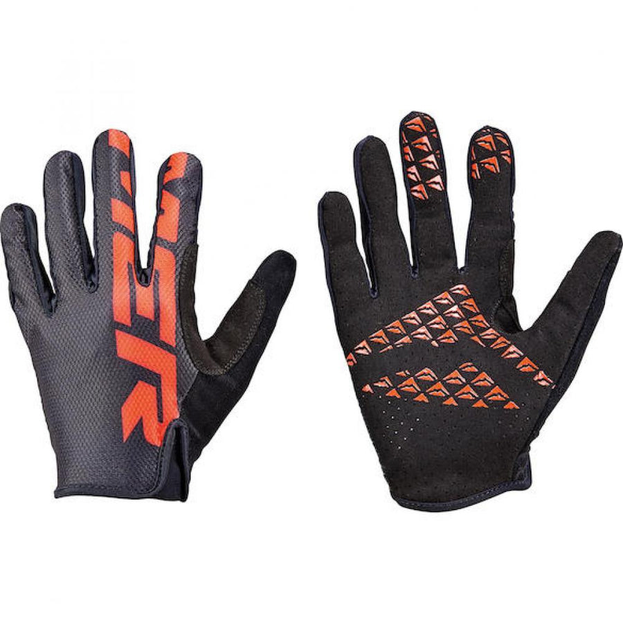 Merida Handschuhe TRAIL schwarz/rot L Schwarz/rot - atmungsaktiver MTB-Schutz mit Grip