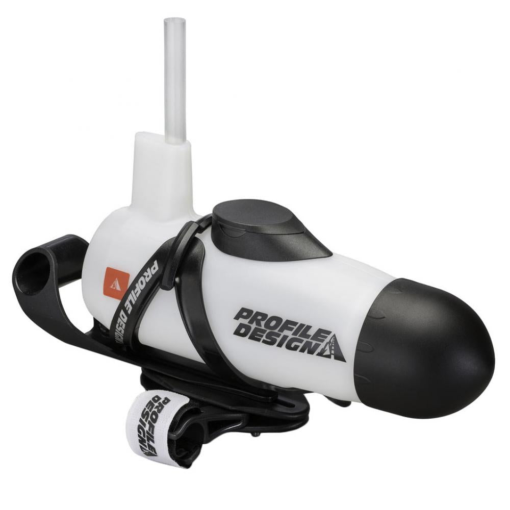 Profile Design Aero HC Trinksystem 710ml, aerodynamisches Front-Hydrationssystem für Aeroaufsatz mit Computerhalterung.