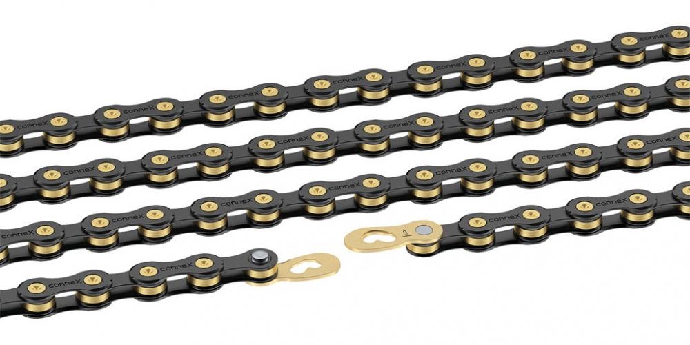 Connex Wippermann Kette 9SB 1/2"x11/128" 114 Gl. 9-fach schwarz/gold