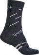 VeloToze Radsocken Merinowolle Schwarz/Grau S/M - Aktive Kompression & Thermoregulation