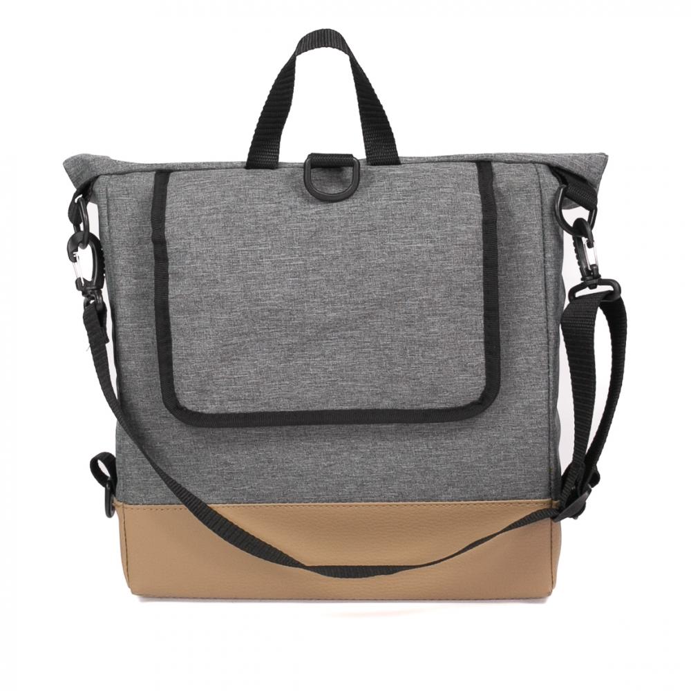 Haberland Lenker-Bike-Rucksack Keep Rollin' grau - flexible Lenkertasche & Rucksack in moderner Ausführung