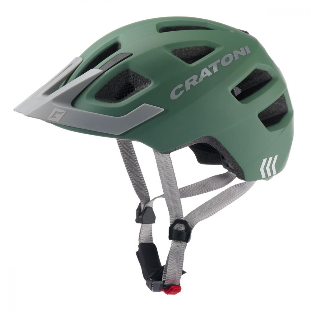 Cratoni Maxster Pro Kid Kinder-Fahrradhelm sage matt XS/S (46-51 cm) mit integriertem Rücklicht, 14 Belüftungsöffnungen und erweiterter Schläfen- und Hinterkopfabdeckung