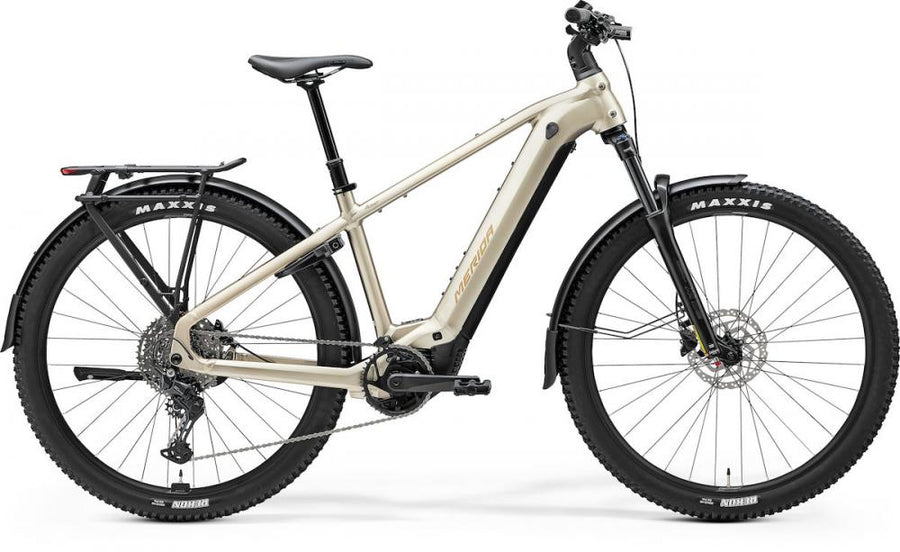 MERIDA eFLOAT CC 500 EQ E-SUV Bike - Größe S - 800 Wattstunden - Bosch Performance Line CX - Aluminiumrahmen - high cream brown
