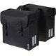 Basil Mara 3XL Doppelte Fahrradtasche, 52L, schwarz, wasserabweisendes Polyester, robuste Qualität, Reflektoren, ideal für E-Bikes, Citybikes, große Einkäufe