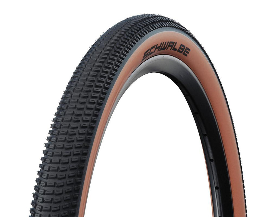 Schwalbe Billy Bonkers 26x2.25 (57-559) Fahrradreifen mit brauner Seitenwand und feinem Noppenprofil.