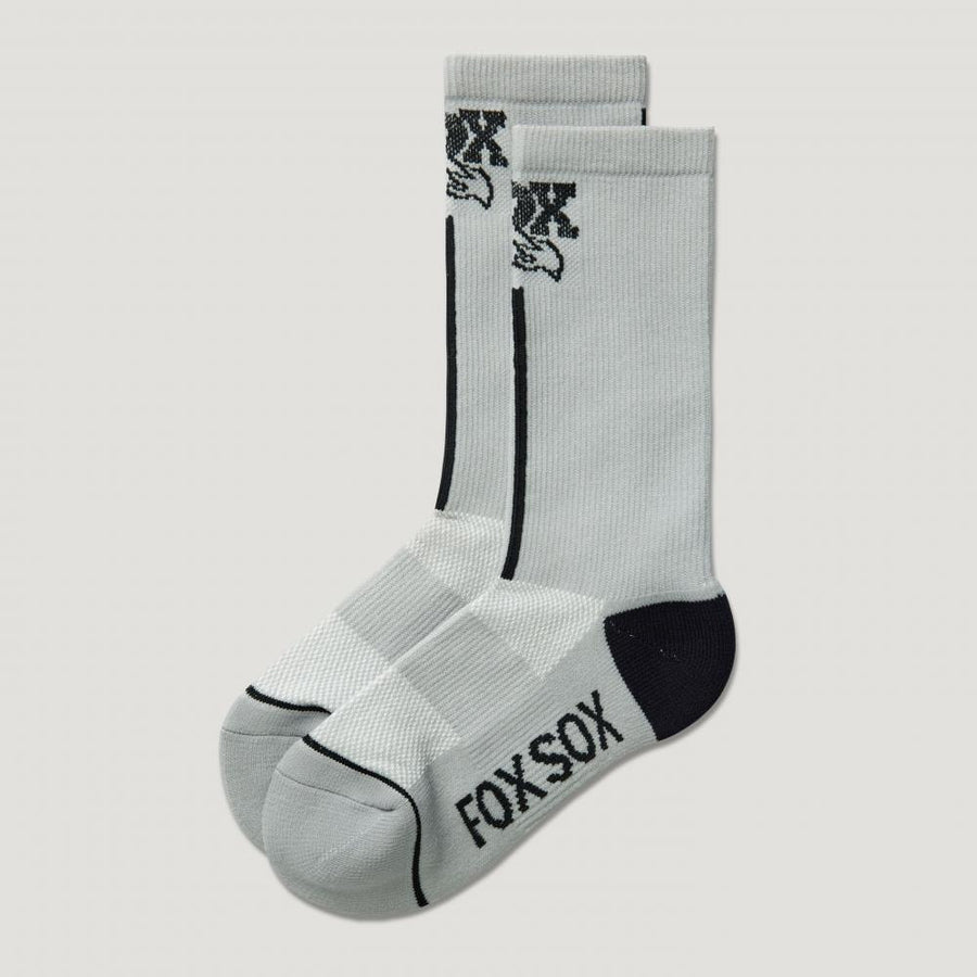 FOX Foxsox Logo Coolmax Radsocken Weiß S/M mit 7-Zoll-Schaft