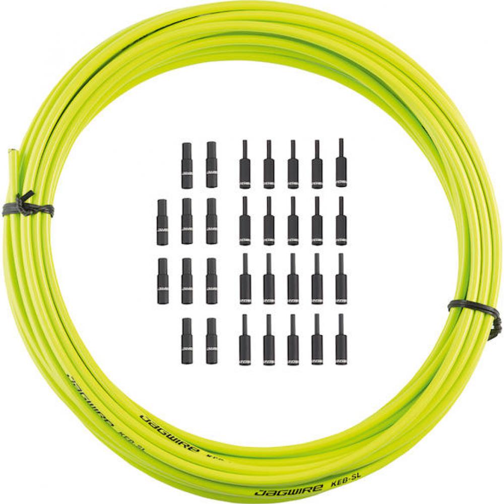 Jagwire KEB-SL Bremszugaußenhülle 5 mm x 10 m Grün - Kevlar-verstärkt mit Slick-Lube Liner