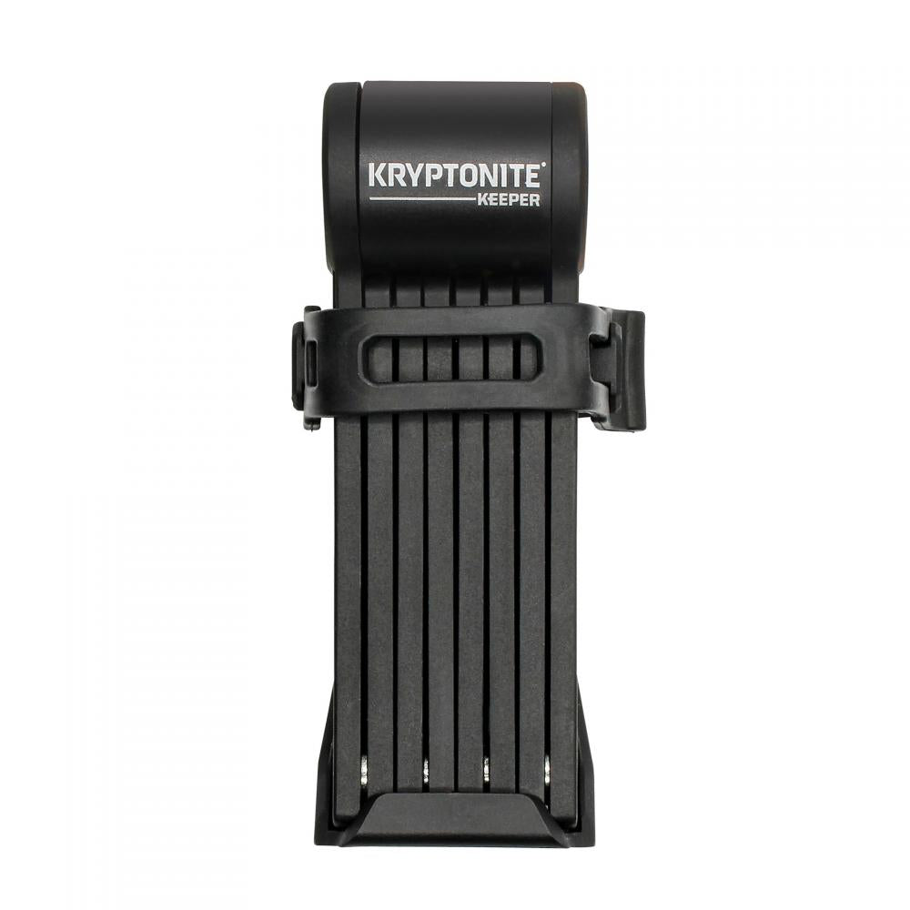 KRYPTONITE Faltschloss Keeper Mini Faltschloss 80 cm ? leichtes - kompaktes Fahrradschloss mit 2 5 mm gehärteten Stahlgliedern Sicherheitsstufe 4/10 inklusive Rahmenhalterung und 2 Schlüsseln