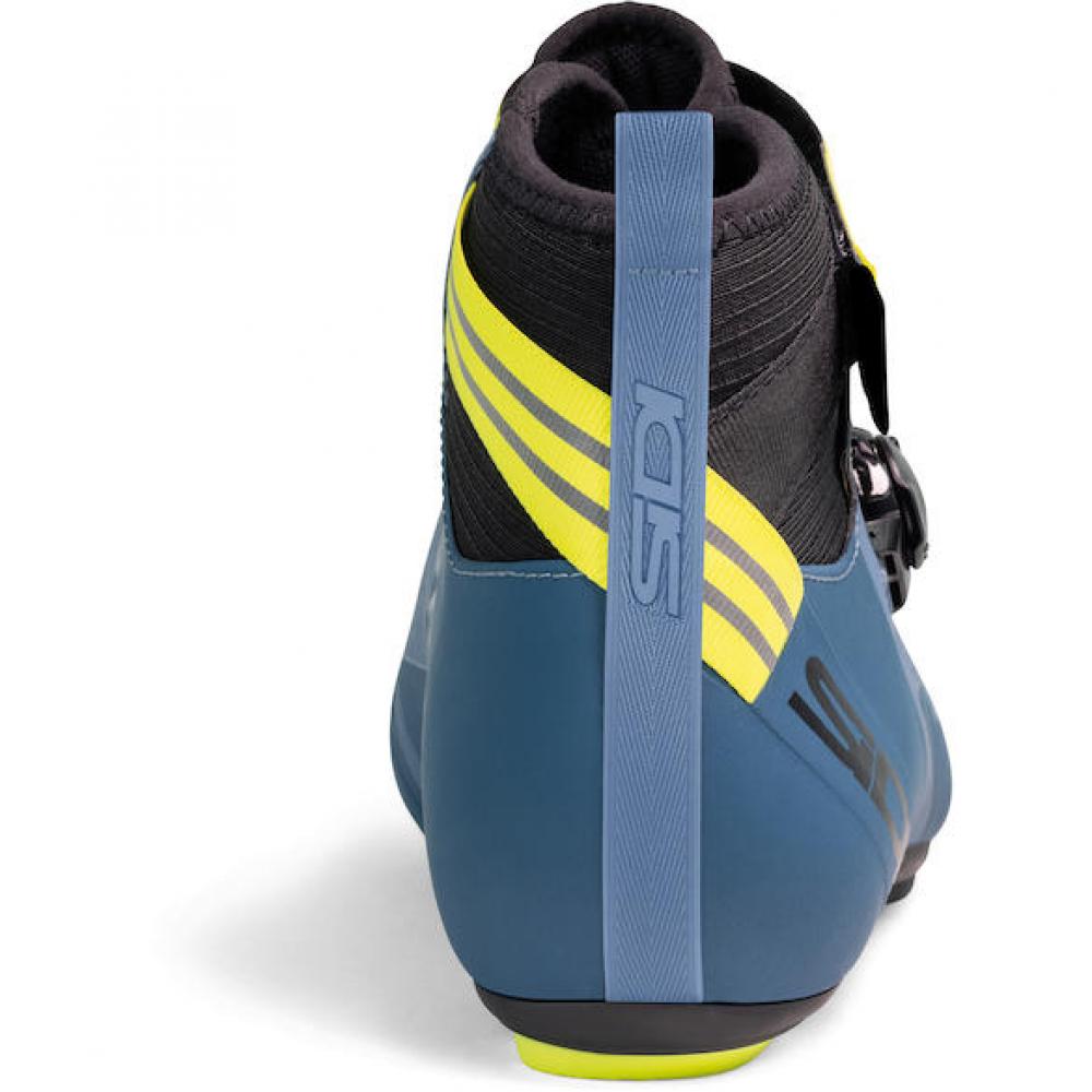 Sidi ROAD Nix navy/yellow fluo 41 Blau/neongelb - warmer Rennradschuh mit Carbon-Sohle