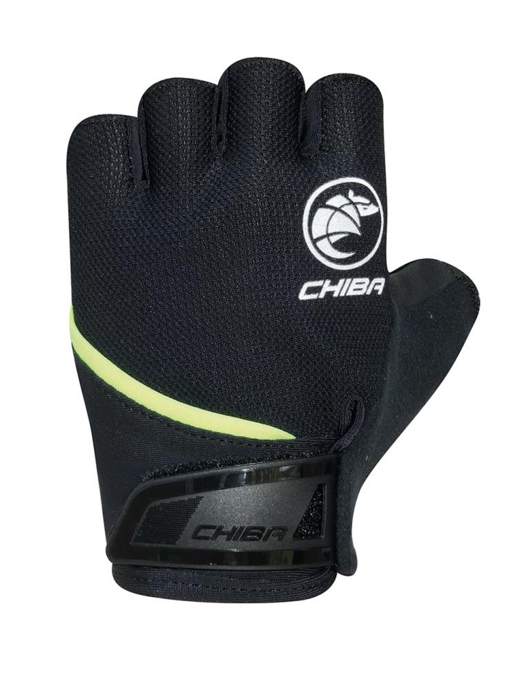 CHIBA Youth - Radhandschuhe S/M schwarz, atmungsaktiv & gepolstert