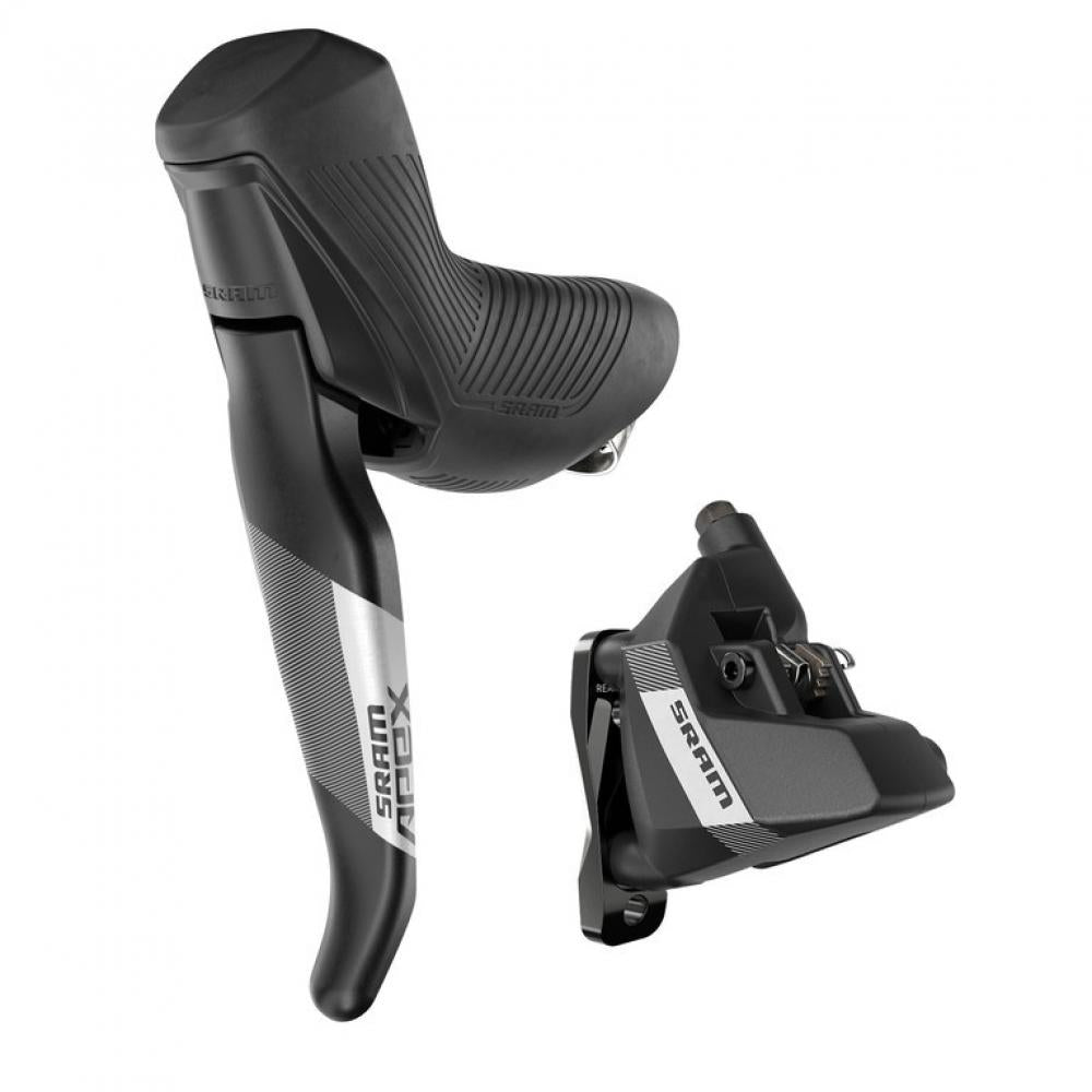 SRAM Apex Hinterrad-Scheibenbremse Flat Mount links mit Hebel und Bremssattel für kraftvolle Kontrolle.