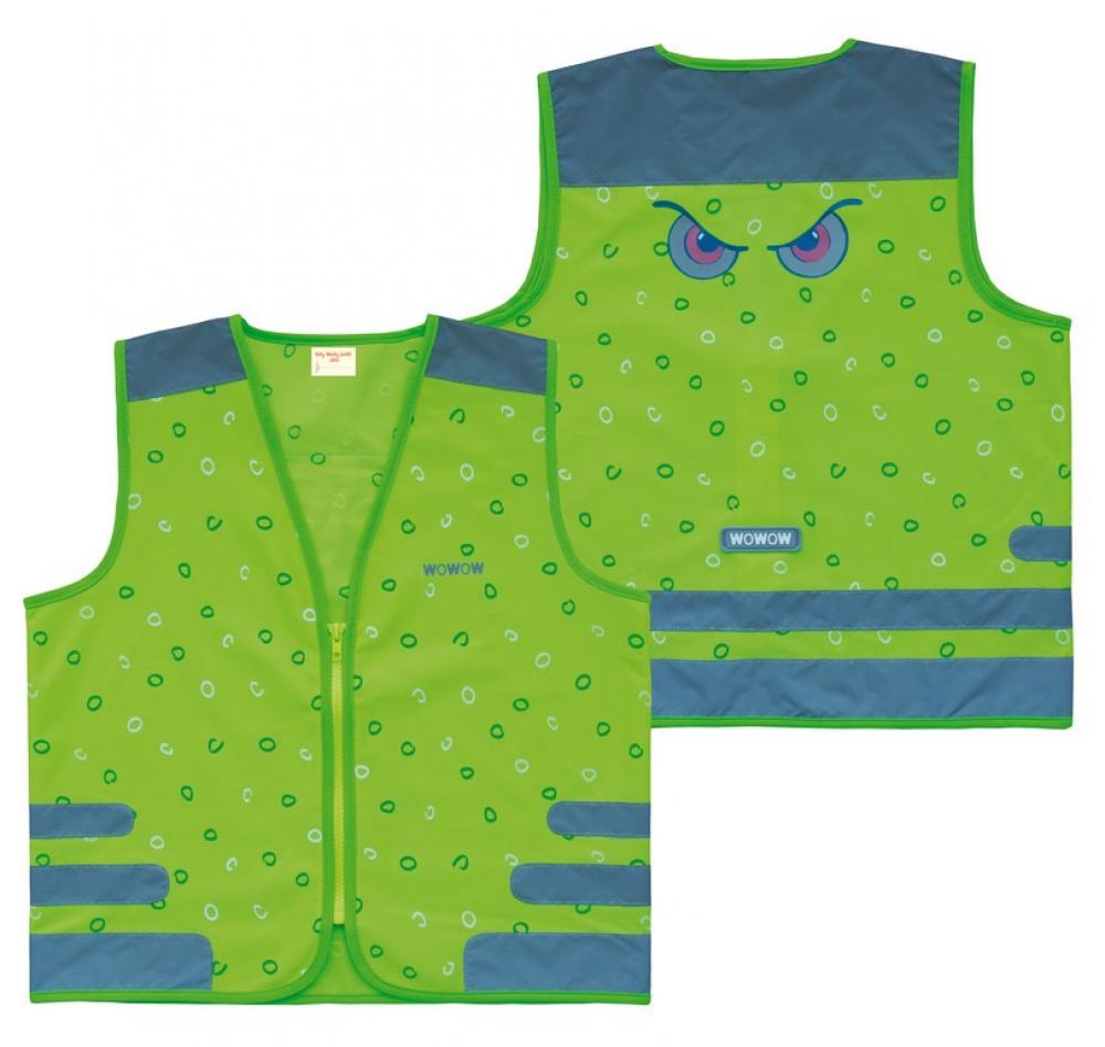 Wowow Sicherheitsweste Nutty Jacket für Kinder grün mit Refl Streifen Größe M