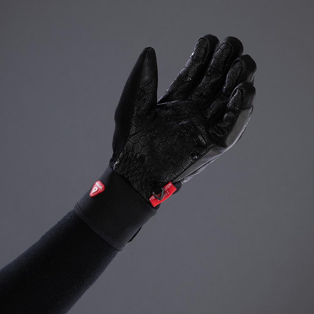 CHIBA Sport Pro - wasserdichte Winter-Radhandschuhe mit PrimaLoft, Größe 7, schwarz