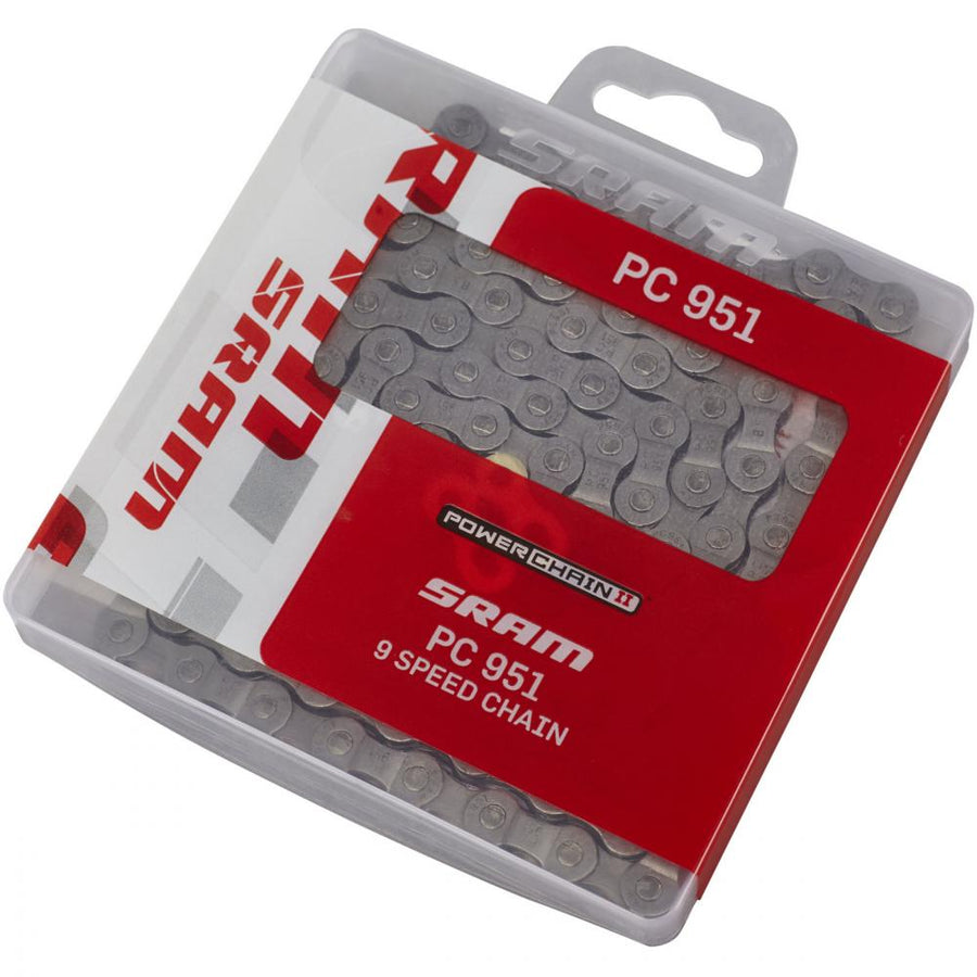 SRAM PowerChain II PC 951 Kette 9-fach - 114 Glieder, PowerLink, verchromte Nietstifte