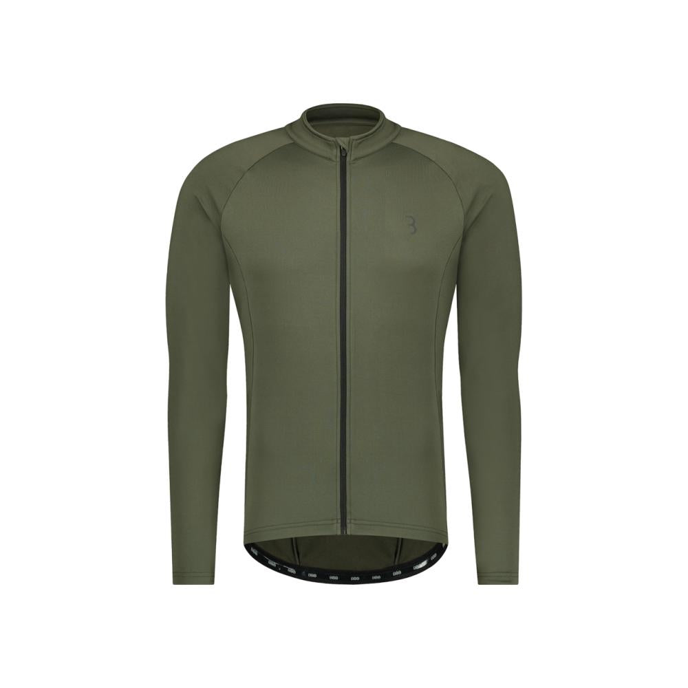 BBB Cycling Trikot Transition langarm l olive - komfortables Frühlings- & Herbst-Trikot