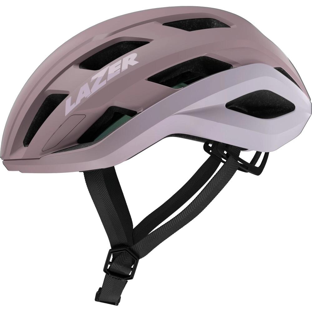 LAZER Helm Strada KinetiCore Road Matte Lila Pink (L) - sicherer, komfortabler Rennradhelm