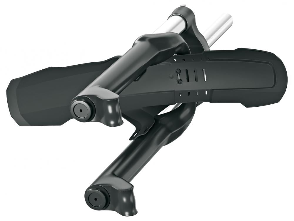 SKS Mudrocker Front Schutzblech für 27 - 5-29 MTB 59-76 mm Reifenbreite schwarz einfache Montage mit Adapter oder Klettstraps optimaler Spritzschutz 490 mm Länge