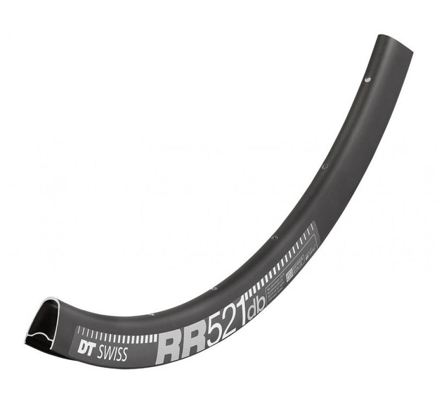 DT Swiss Felge RR 521 Disc 28"/700C 28 Loch Schwarz - robuste Gravel- und Rennradelge