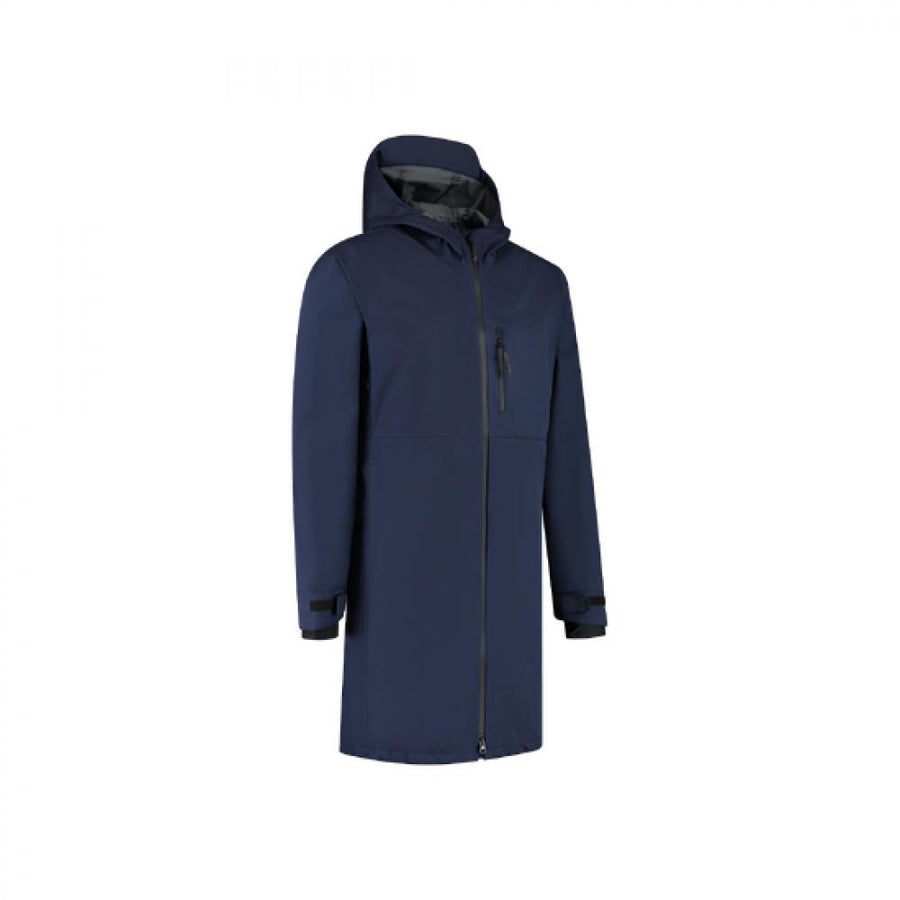 BBB Rainshield Parka Regenjacke XXL dunkelblau - wasserdicht, atmungsaktiv, verlängertes Rückenteil, verstellbare Kapuze, reflektierende Details, leichtes Packmaß