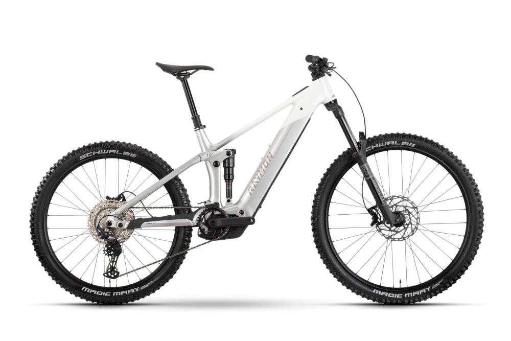 RAYMON Vamok Comp E-MTB Fully Größe L - Bosch Performance Line CX - 800 Wh - Shimano Deore 12-fach - Silver/White